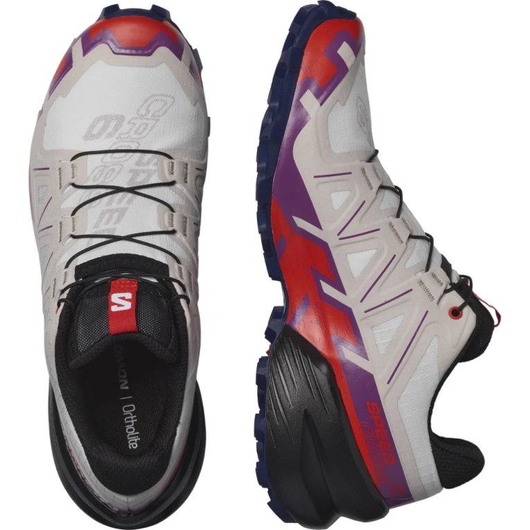Salomon Speedcross 6 Women's Trail Running Shoes White / Red | CA 31Z65